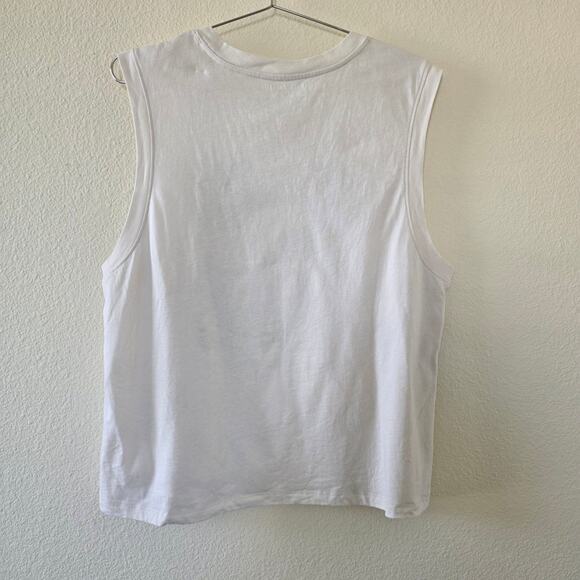 Spiritual Gangster Graphic Muscle Tank Cream Women Size XL Sleeveless Top - Picture 7 of 12